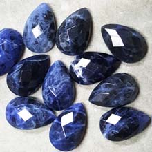 13X18MM FACETED PEAR CABOCHON SODLITE(8PCS/BAG)